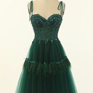 A-Line Sweetheart Spaghetti-Straps Short Mini Prom Dresses